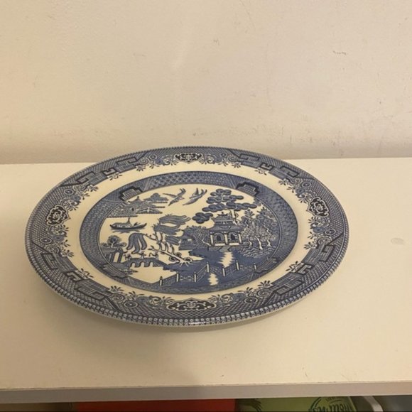Vintage (1980s) Churchill China Blue Willow 10" diameter plate - Picture 5 of 11